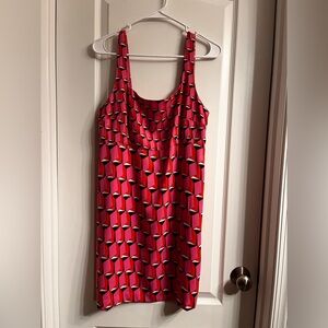 Diane Von Furstenberg‎ x Target 90s Pink Geometric Shift Dress Size 12